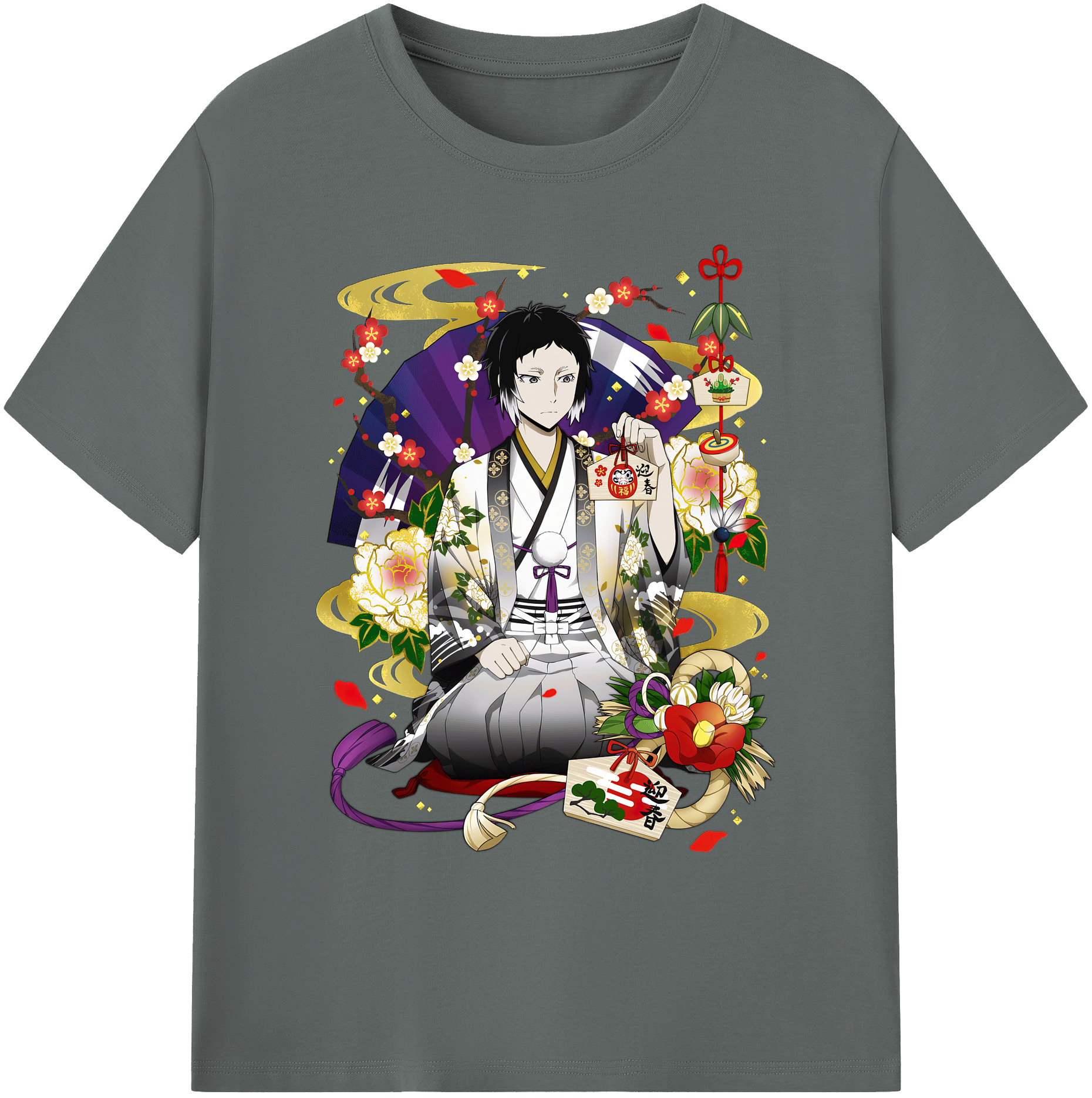 （画像用） 文豪ストレイドッグス Bungo Stray Dogs 綿100％ メンズ半袖Tシャツ｜肌触りやわらか＆通気性